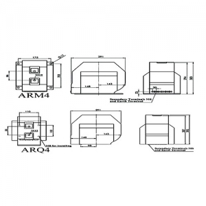 دیاگرام ترانسفورماتور جریان ARM4&ARQ4