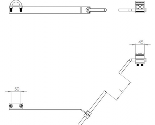 دیاگرام جرقه گیر مخصوص مقره‌های سوزنی سرامیکی AR 70.2-PAD